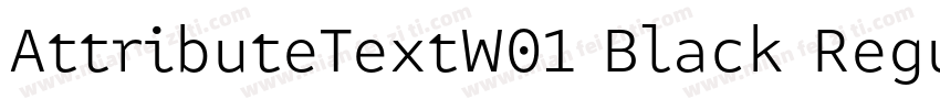 AttributeTextW01 Black Regular字体转换